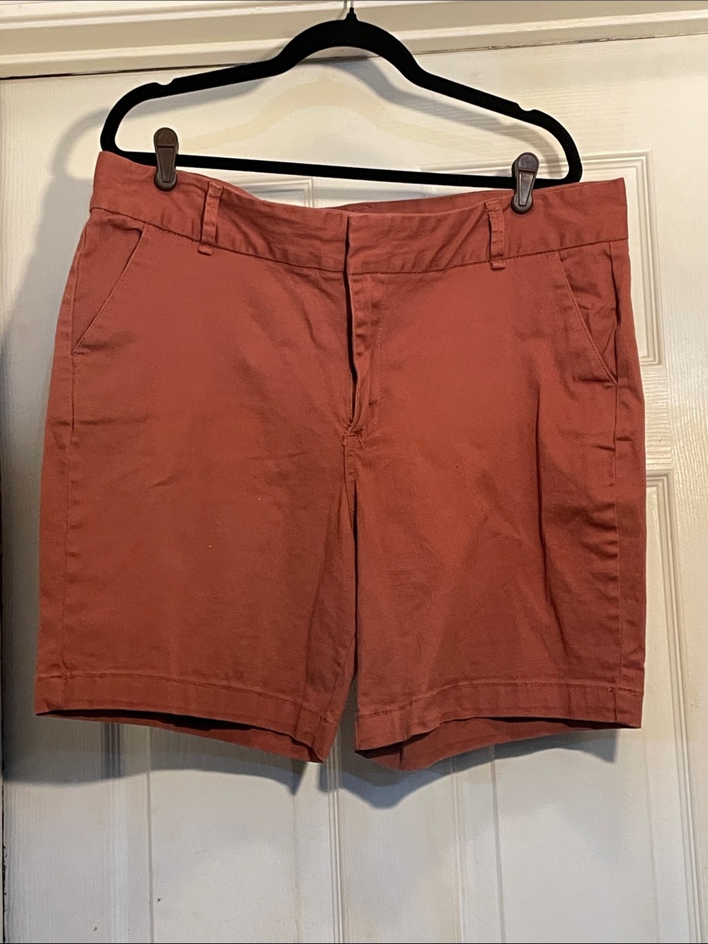 Women's Stretch Cotton Shorts in Rust